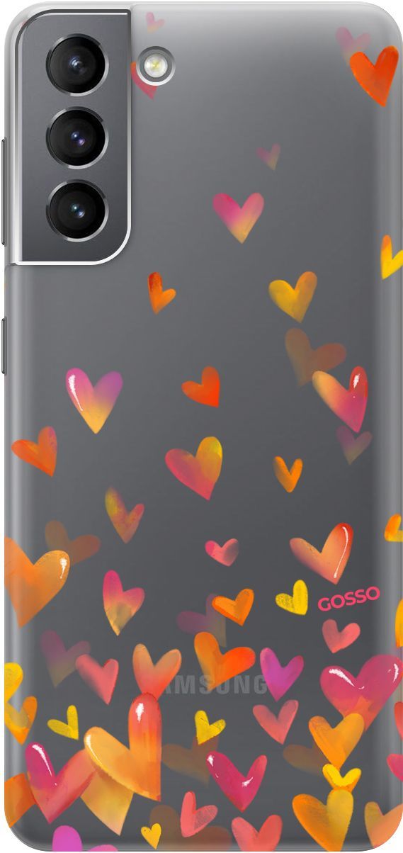 

Чехол на Samsung Galaxy S21 FE 5G с принтом "Flying Hearts" прозрачный, Прозрачный;желтый, 3931