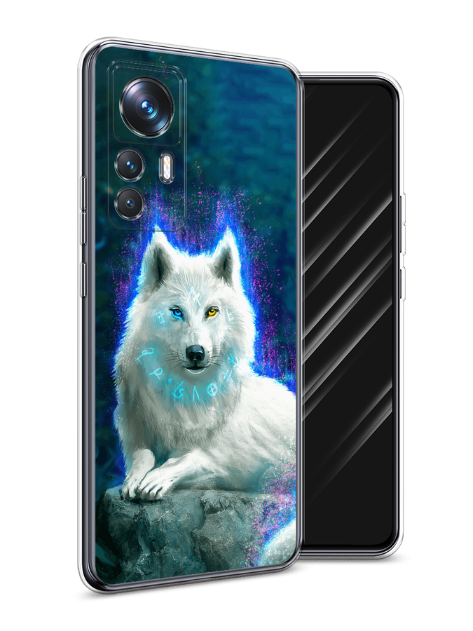

Чехол Awog на Xiaomi 12T Pro / Сяоми 12T Про "Белоснежный волк", Белый;зеленый;фиолетовый