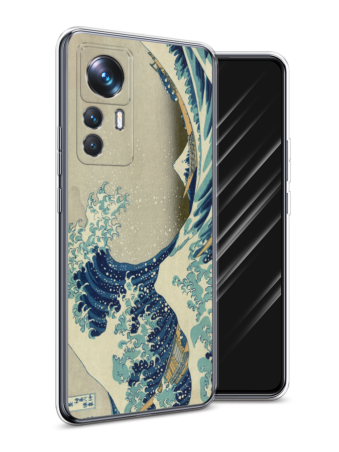 

Чехол Awog на Xiaomi 12T Pro / Сяоми 12T Про "Большая волна в Канагаве", Серый;синий;голубой