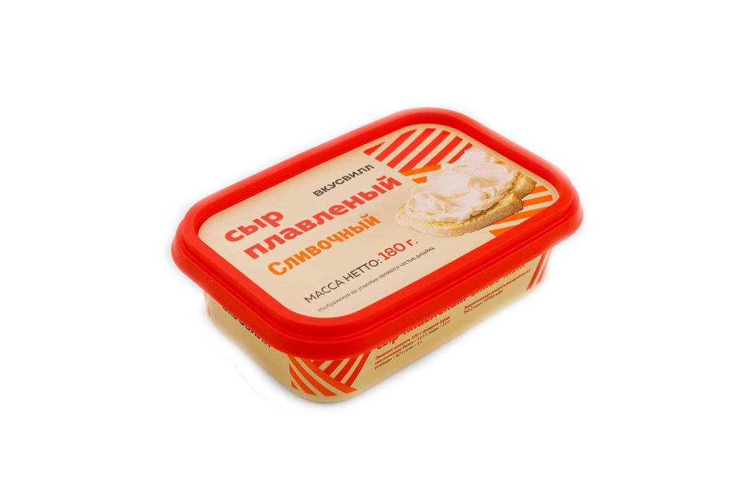 

Сыр плавленые ВкусВилл Сливочный 50% 180 г