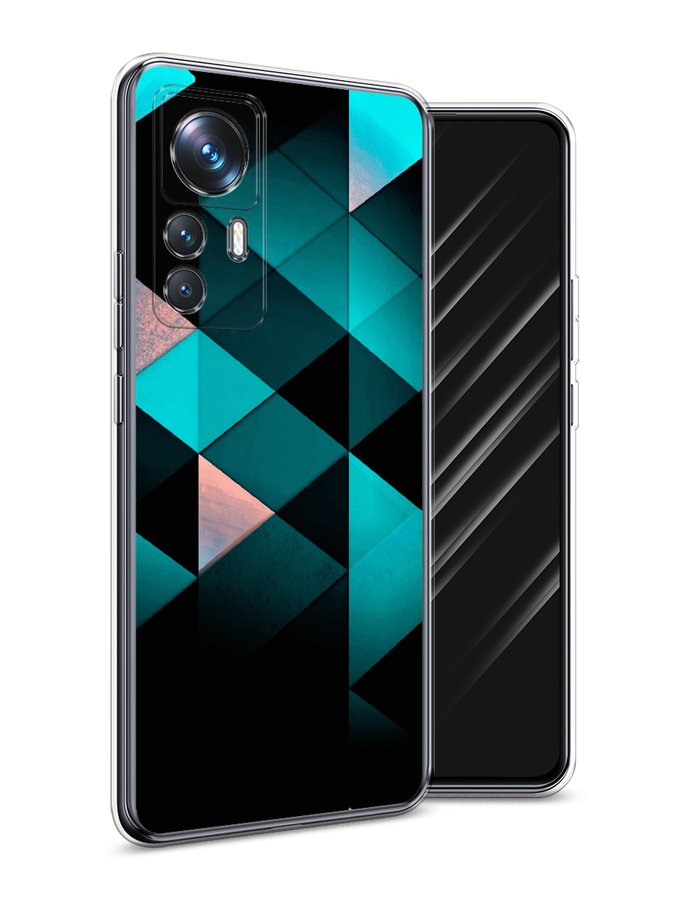 

Чехол Awog на Xiaomi 12T Pro / Сяоми 12T Про "Геометрия 16", Голубой;черный