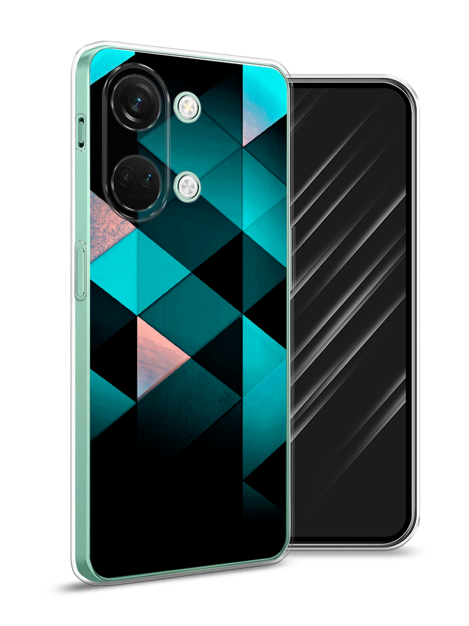 

Чехол Awog на OnePlus Nord 3 "Геометрия 16", Бирюзовый;черный, 154050-3