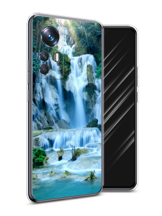 

Чехол Awog на Xiaomi 12T Pro / Сяоми 12T Про "Водопад 8", Голубой;зеленый