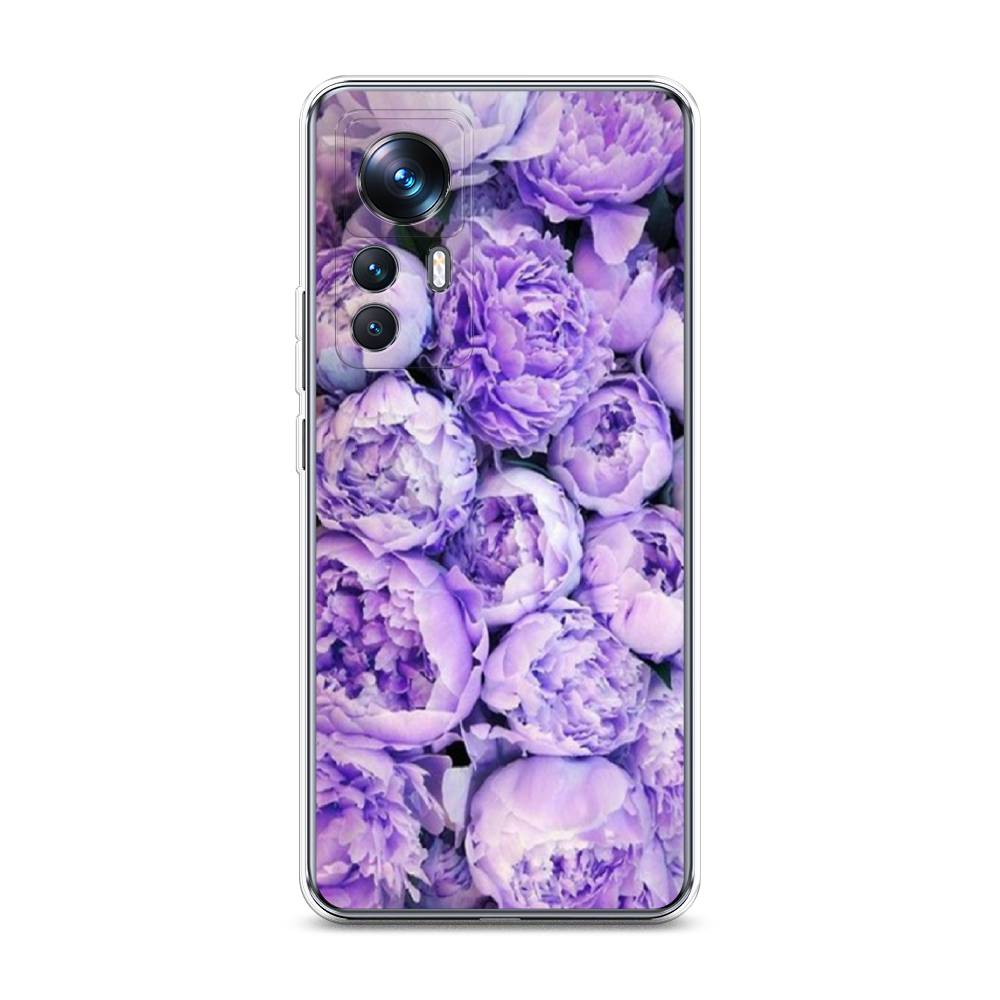 

Чехол Awog на Xiaomi 12T Pro / Сяоми 12T Про "Пионы сиреневые", Фиолетовый;голубой