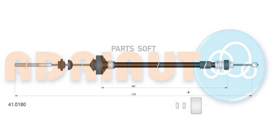 Ad41.0180_трос Сцепления! Renault Logan All 04> ADRIAUTO арт. 410180