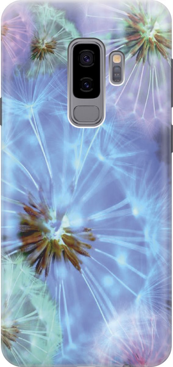 

Силиконовый чехол на Samsung Galaxy S9+ с принтом "Макро одуванчики", Голубой;синий, 2889