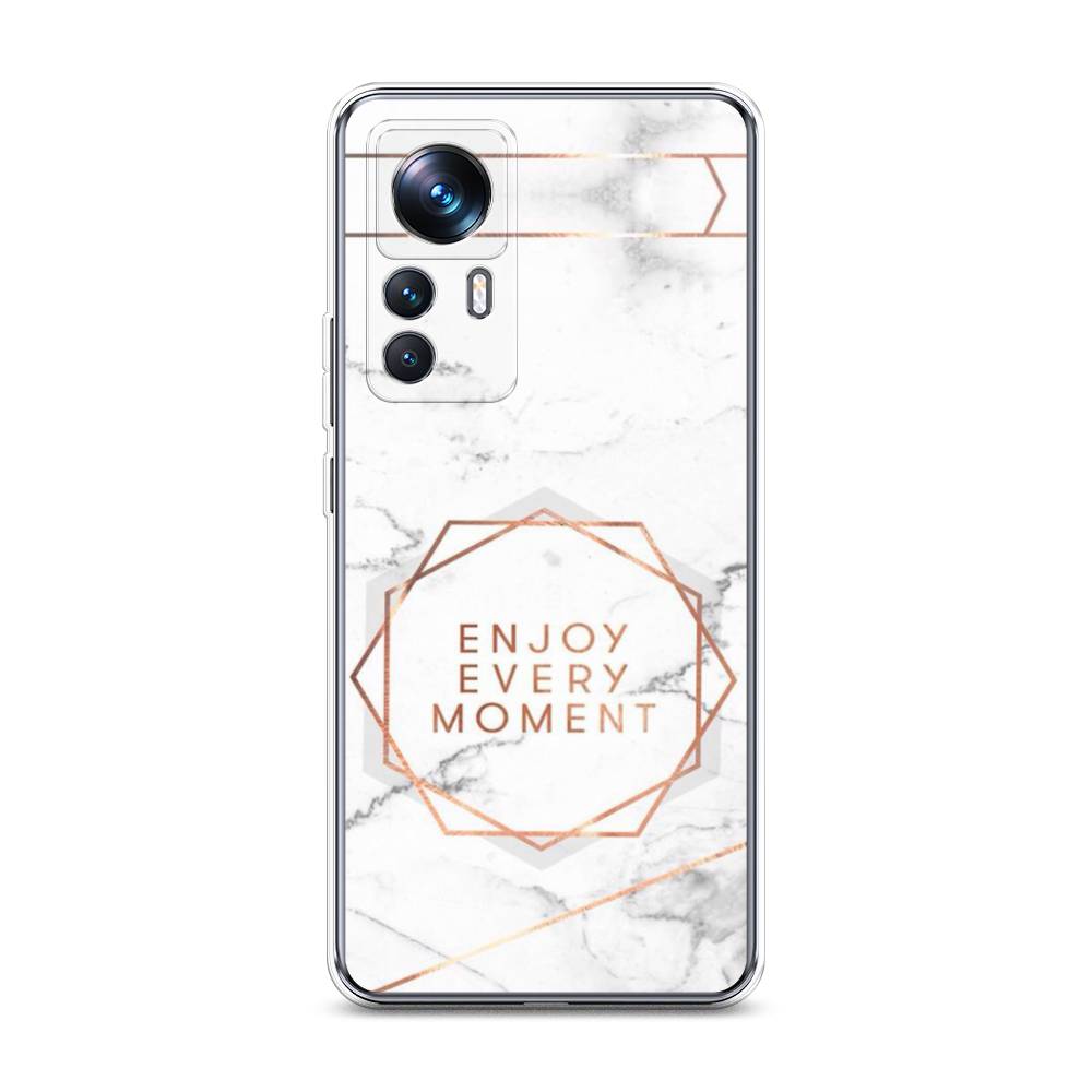 

Чехол Awog на Xiaomi 12T Pro / Сяоми 12T Про "Enjoy every moment мрамор", Белый;розовый;серый