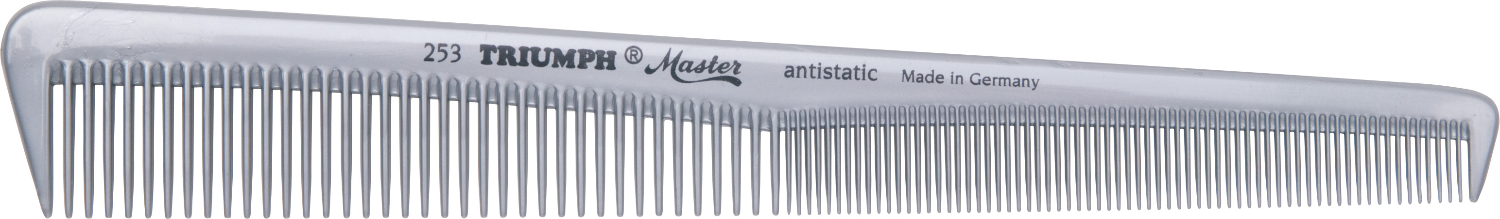 

Расческа рабочая TRIUMPH скошенная антистат серая, 17,8 см TRIUMPH MR-253/95, Серый
