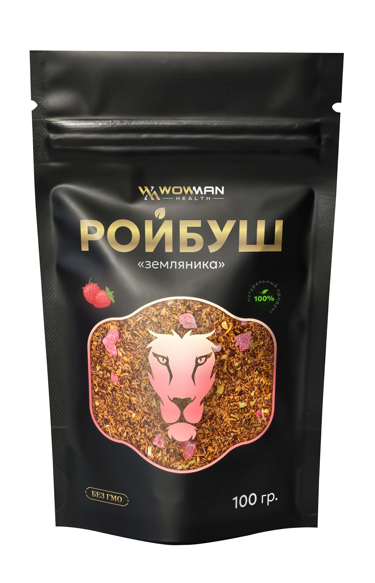 Чай WowMan Ройбуш земляника, 100 г