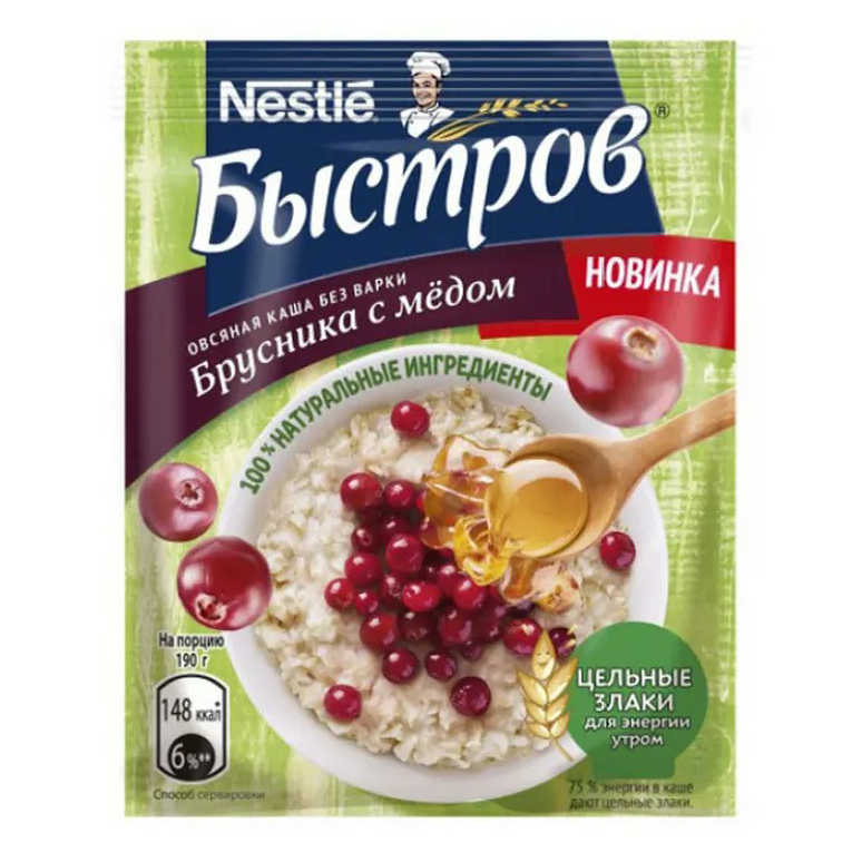 

Каша овсяная Быстров брусника с медом 40 г