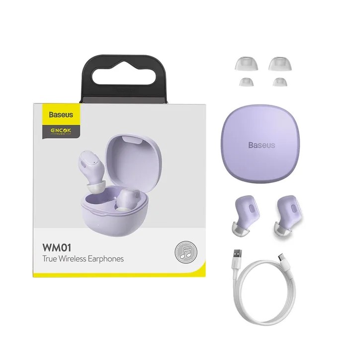 

Беспроводные наушники Baseus Encok True Wireless Earphones NGWM01 Purple (NGWM01), Encok True Wireless Earphones NGWM01