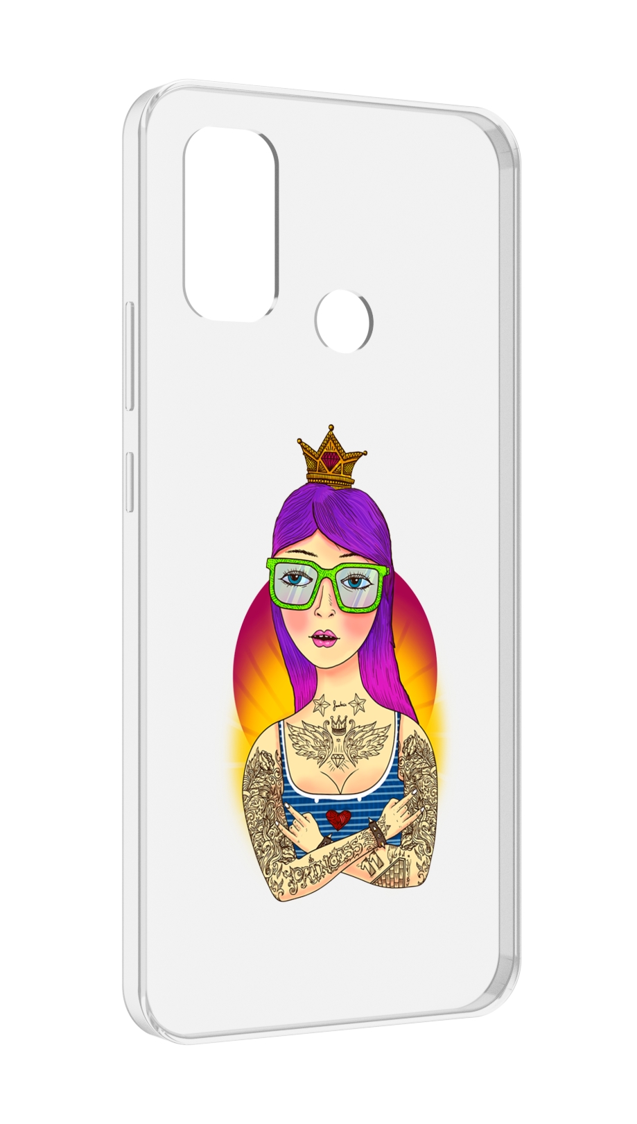 

Чехол MyPads девушка в татуировках с короной для UleFone Note 10P/Note 10, Прозрачный, Tocco