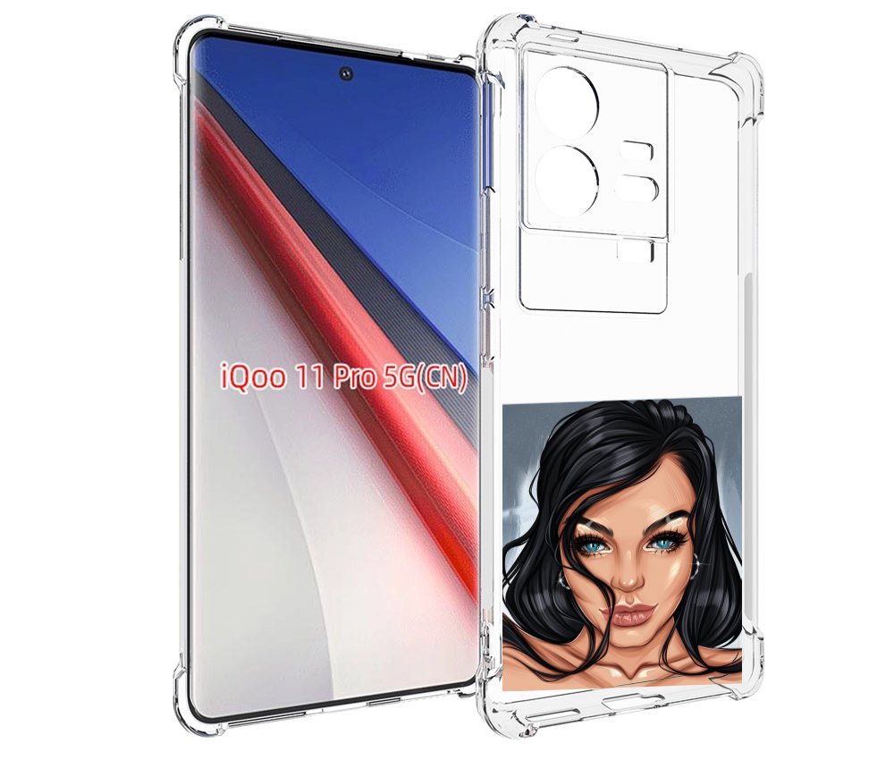 

Чехол бампер MyPads голубые-глаза-у-брюнетки женский для Vivo iQ..., Прозрачный, Tocco