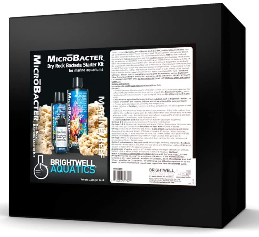 Brightwell Aquatics MicroBacter Dry Rock Starter Kit for 100 gallon tank