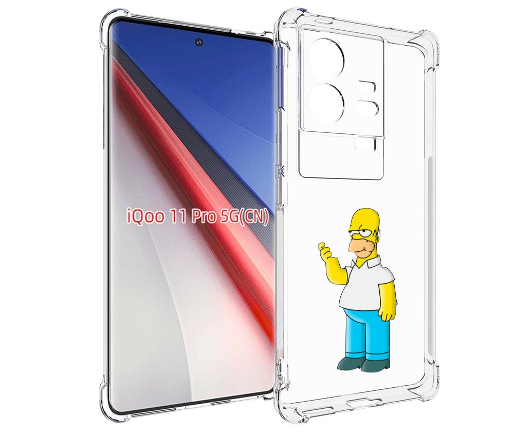 

Чехол бампер MyPads гомер-симпсон для Vivo iQOO 11 Pro противоуд..., Прозрачный, Tocco