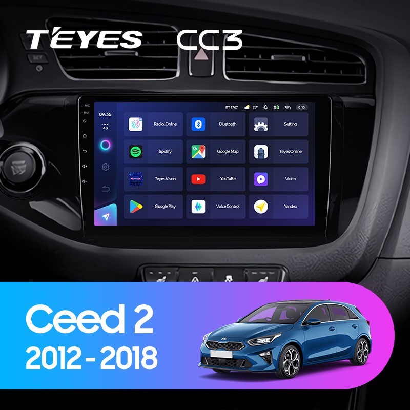 Штатная магнитола Teyes CC3 432 Kia Ceed 2 JD 2012-2018 3869500₽