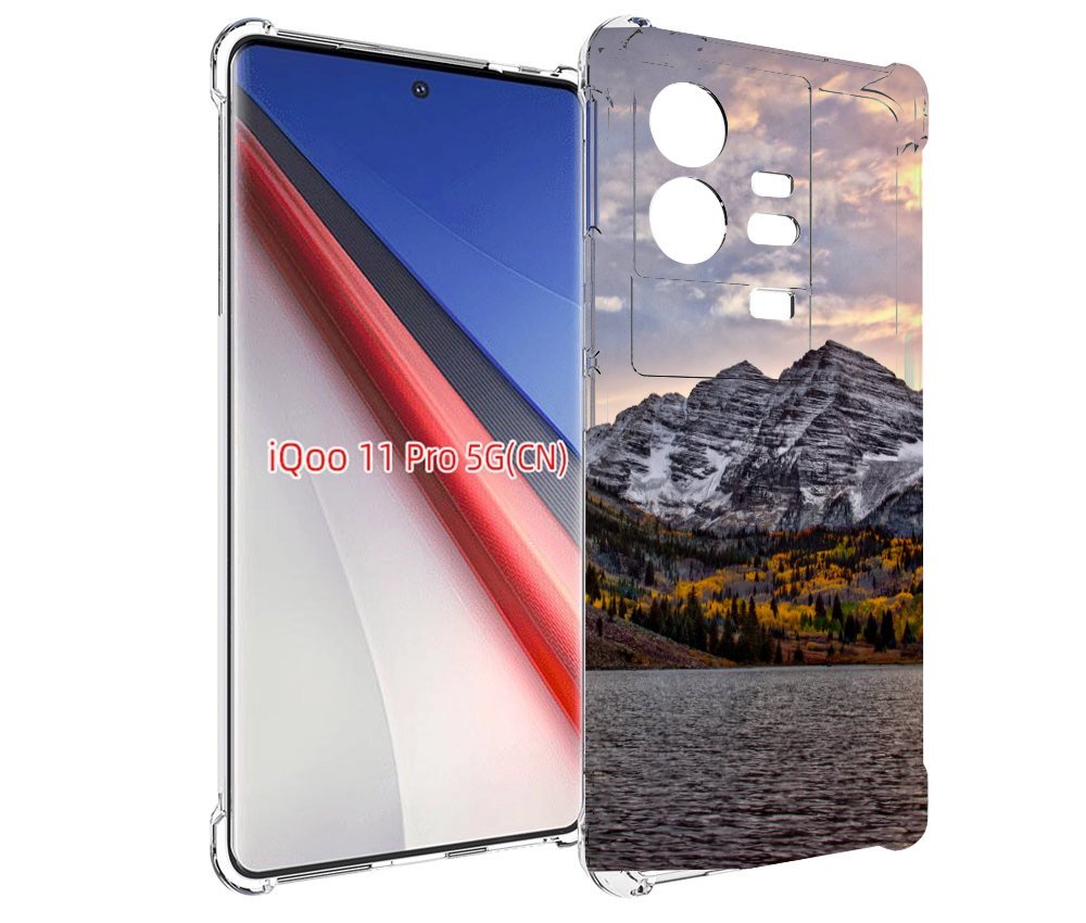 

Чехол бампер MyPads горы-колорадо для Vivo iQOO 11 Pro противоуд..., Прозрачный, Tocco