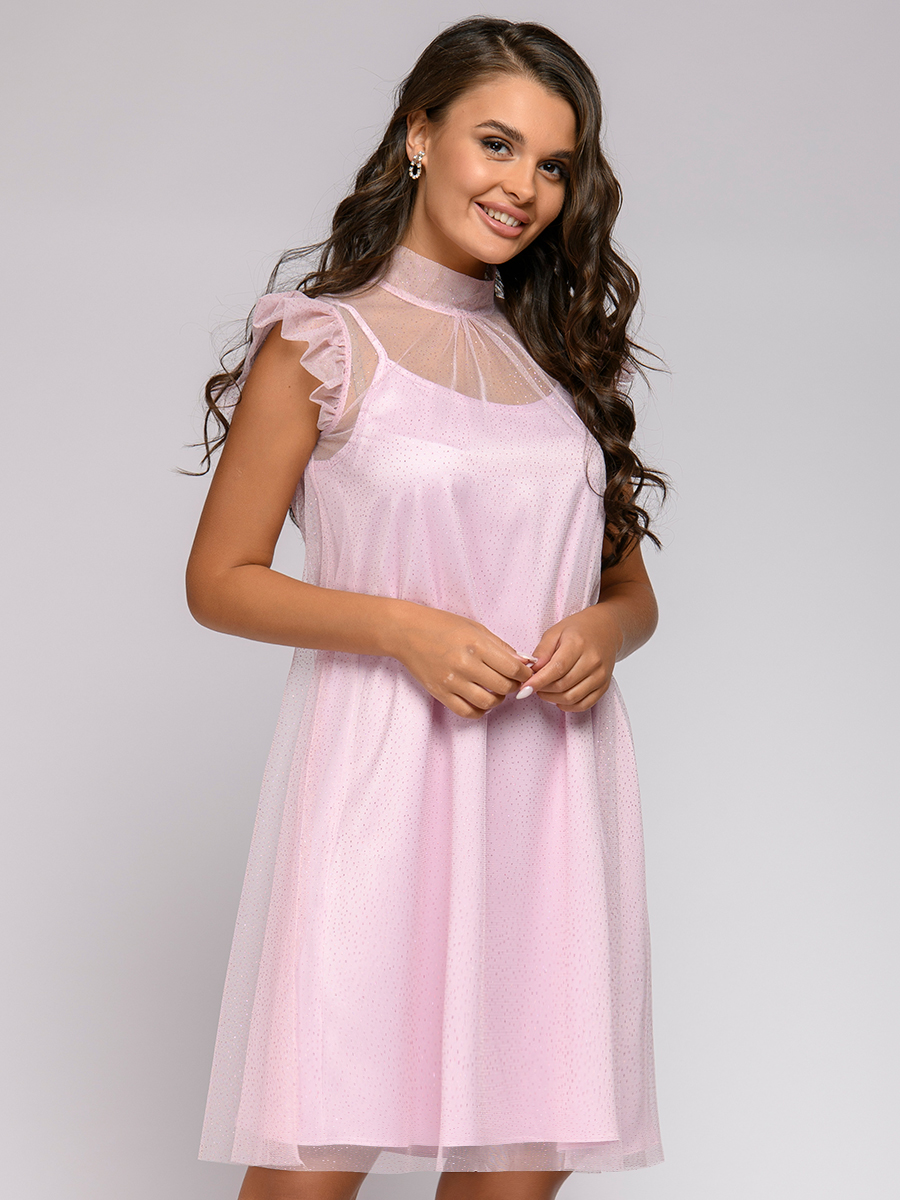 фото Платье женское 1001dress 0112001-01918 розовое 44 ru