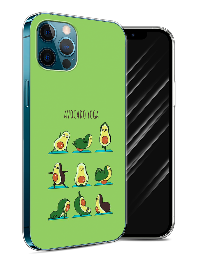 

Чехол Awog на Apple iPhone 12 / Айфон 12 "Авокадо йога", Разноцветный, 12550-10