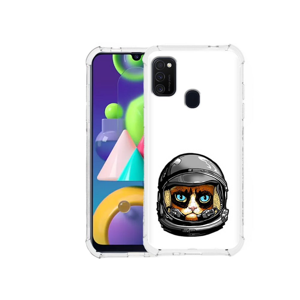 Чехол MyPads Tocco для Samsung Galaxy M21 кот космонавт (PT147110.591.400)