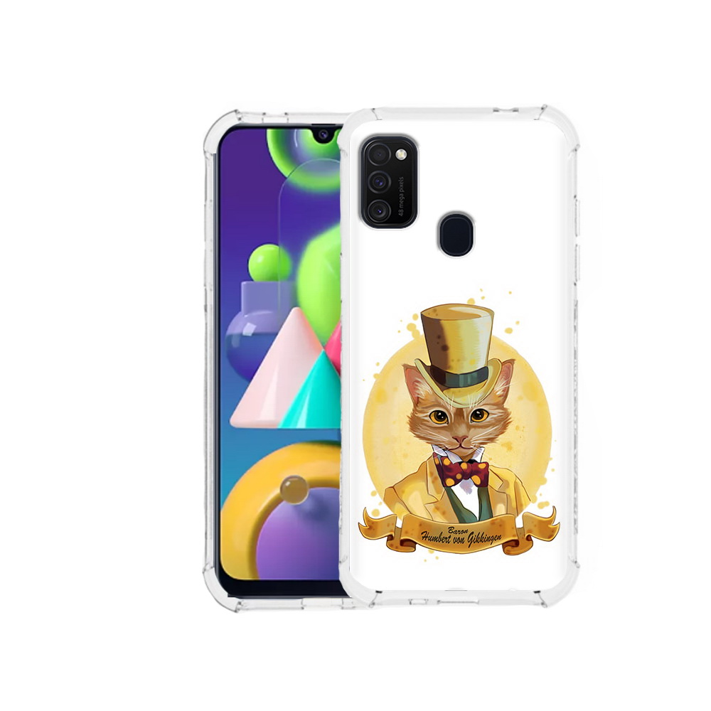 

Чехол MyPads Tocco для Samsung Galaxy M21 кот юрист (PT147110.591.401), Прозрачный, Tocco