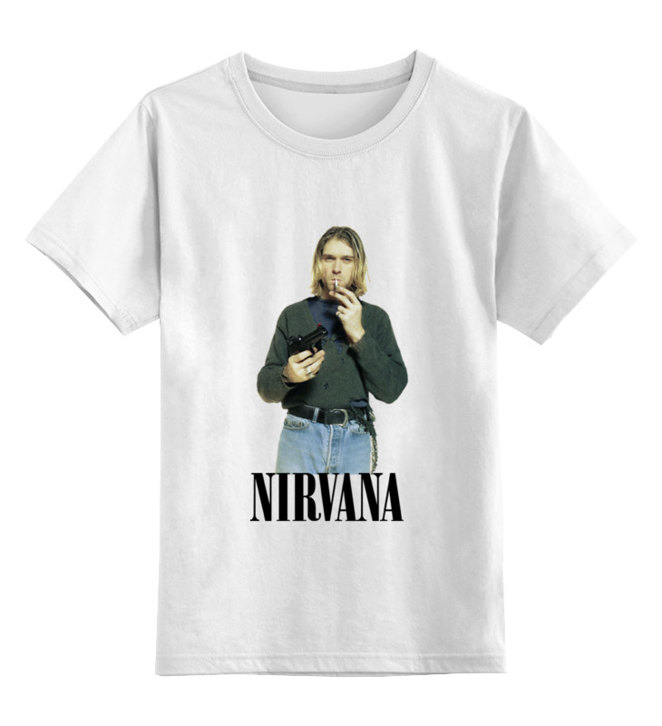 

Футболка детская Printio Nirvana kurt cobain цв. белый р. 152, Nirvana kurt cobain