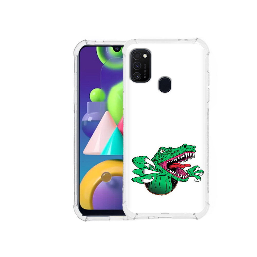 

Чехол MyPads Tocco для Samsung Galaxy M21 крокодил (PT147110.591.417), Прозрачный, Tocco