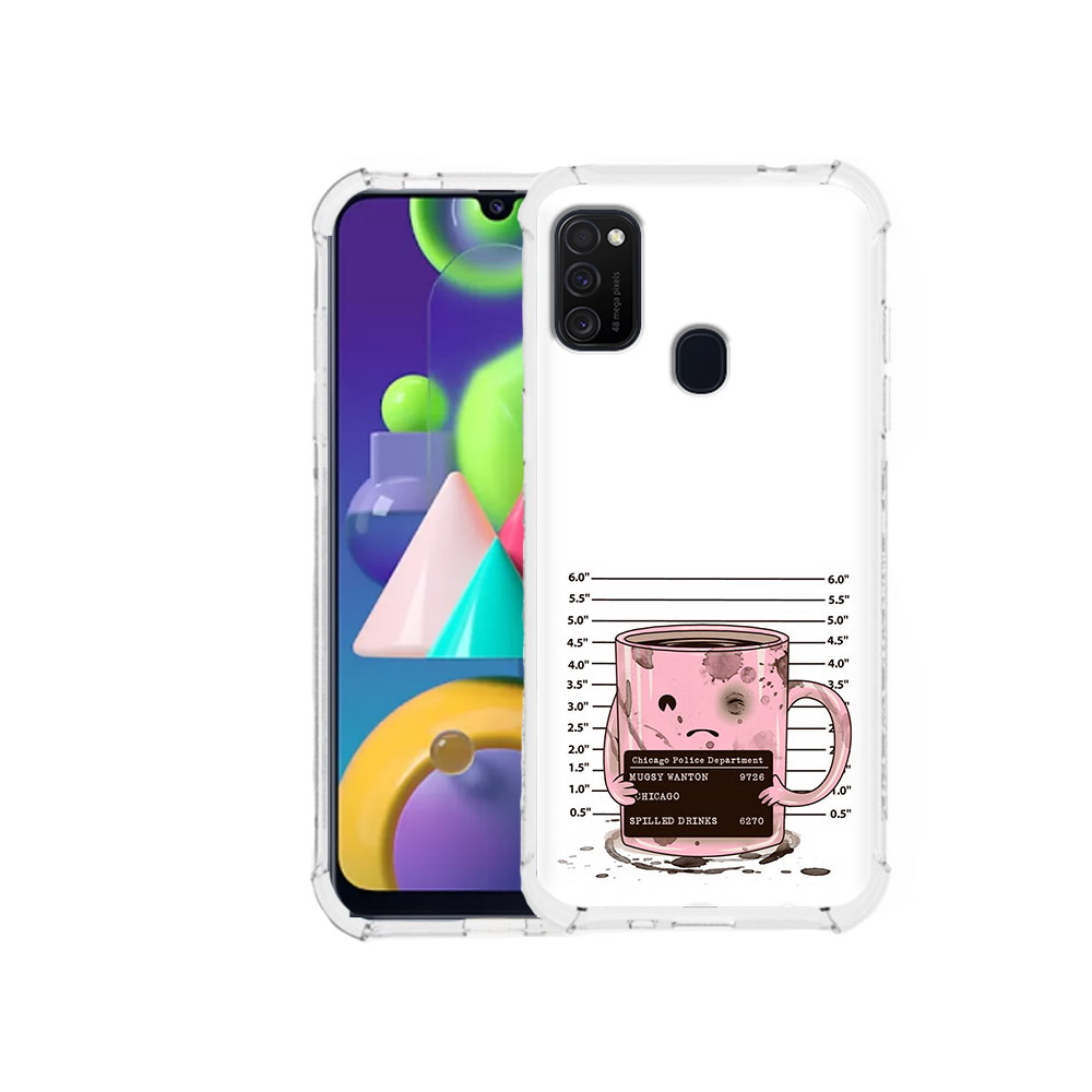 

Чехол MyPads Tocco для Samsung Galaxy M21 кружка (PT147110.591.420), Прозрачный, Tocco