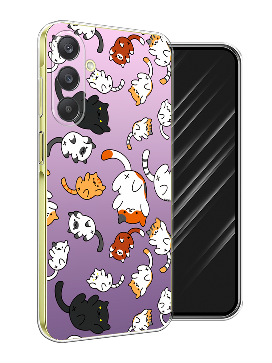 

Чехол Awog на Samsung Galaxy A26 5G "Котопад", Фиолетовый;белый, 2110750-1