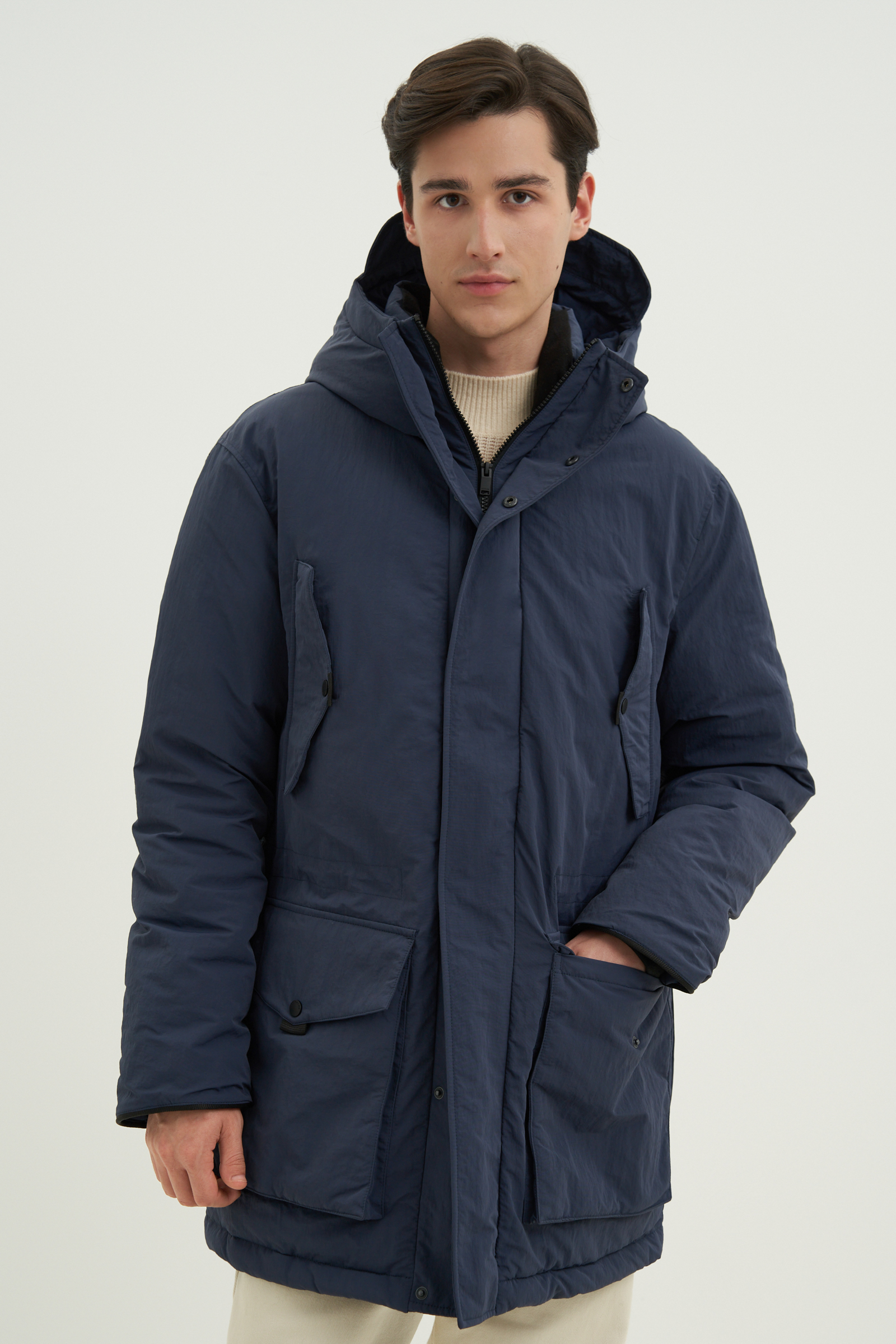 

Куртка мужская Finn Flare FWD21055 синяя 2XL, Синий, FWD21055