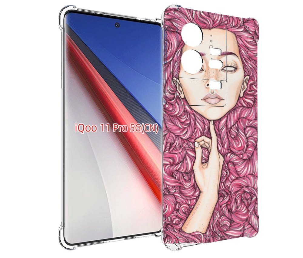 

Чехол бампер MyPads девушка утонула в волосах женский для Vivo i..., Прозрачный, Tocco