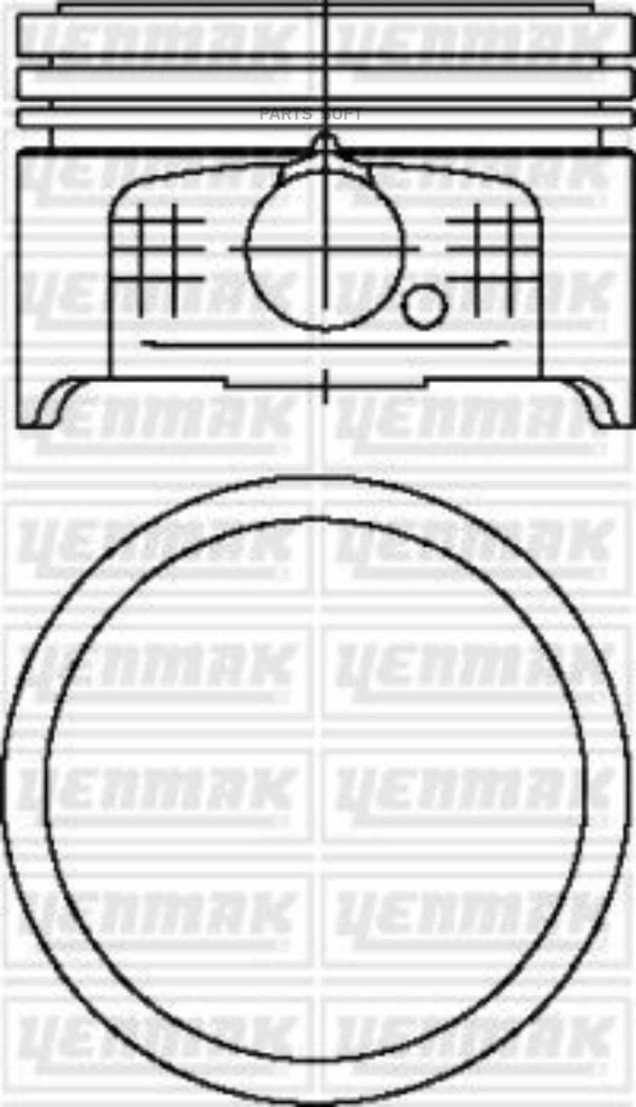 

YENMAK 31-04500-000 Поршень ДВС с кольцами Peugeot Partner 1.4i TU3JP-L4 =75 1.5x1.5x2.5 s