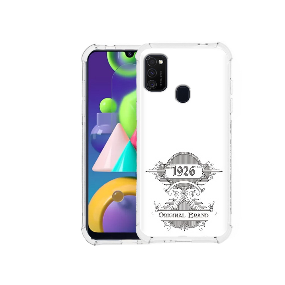 

Чехол MyPads Tocco для Samsung Galaxy M21 логотип черно белый (PT147110.591.446), Прозрачный, Tocco