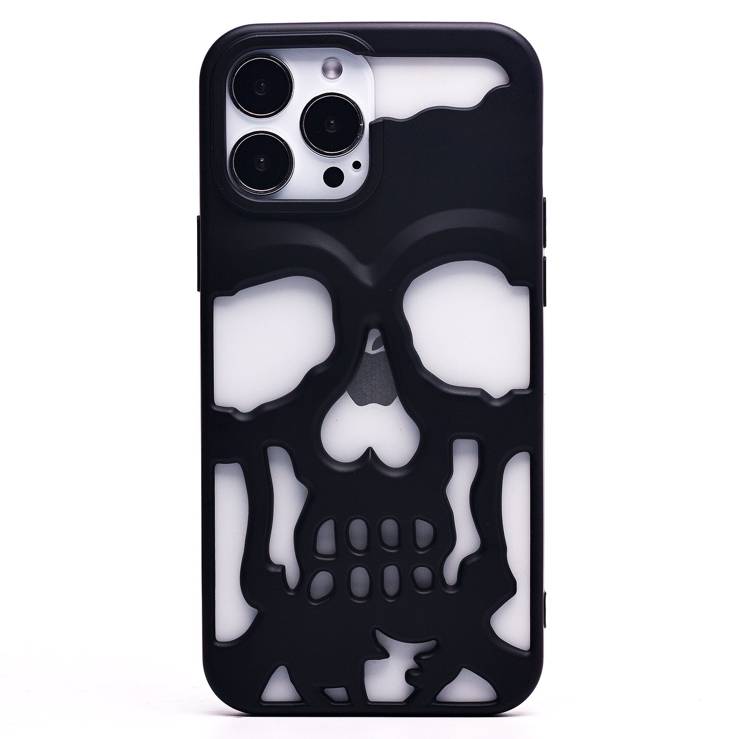 

Чехол для iPhone 13 Pro силиконовый серия череп <черный>