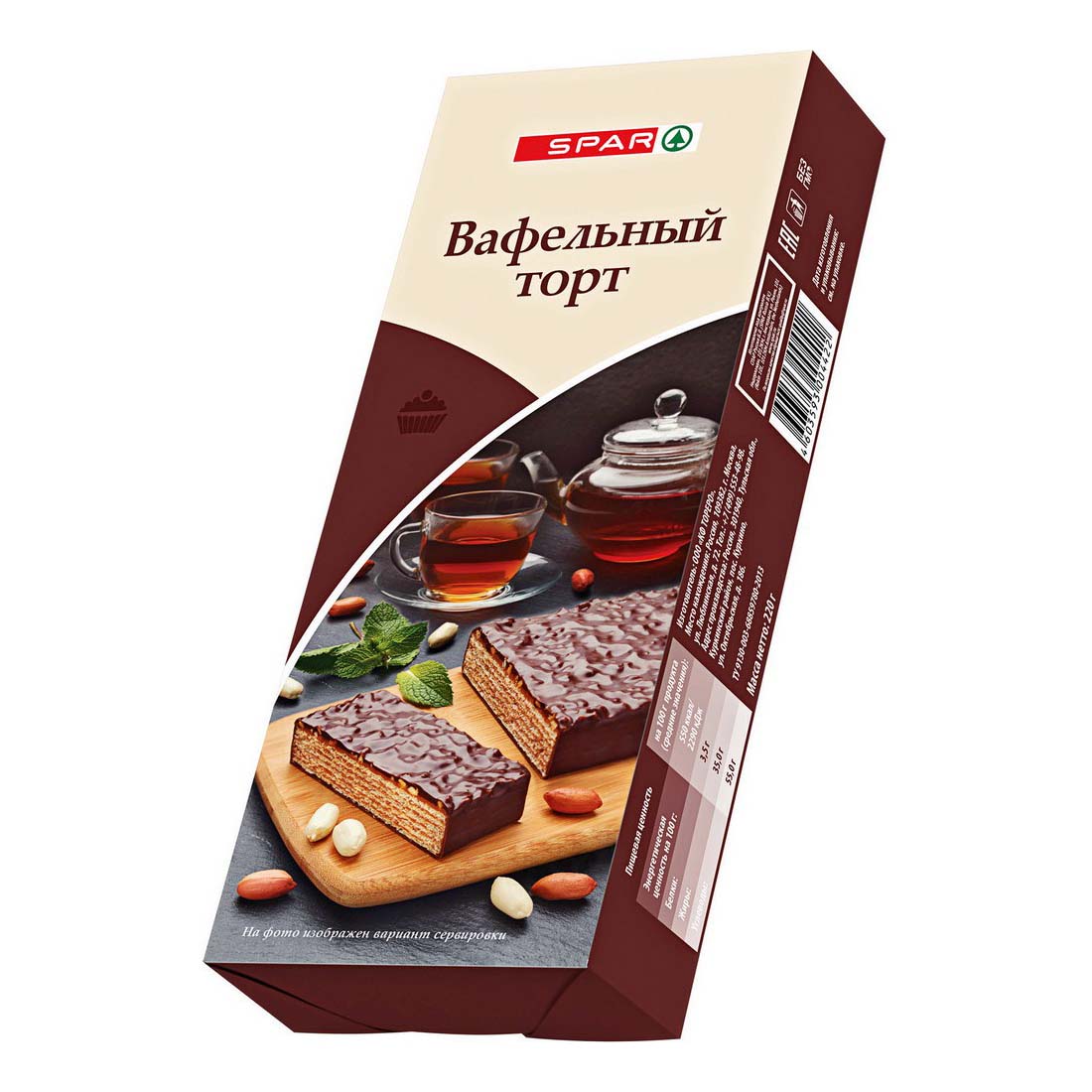 Торт Spar Вафельный с арахисом 270 г