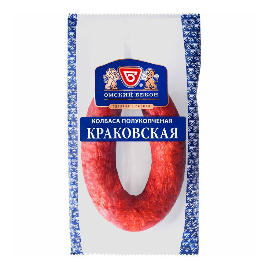 

Колбаса полукопченая Омский Бекон Краковская