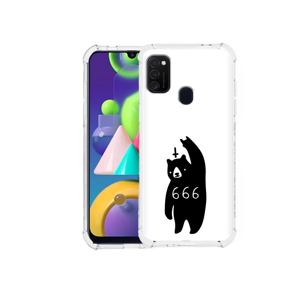 

Чехол MyPads Tocco для Samsung Galaxy M21 медведь 666 (PT147110.591.462), Прозрачный, Tocco