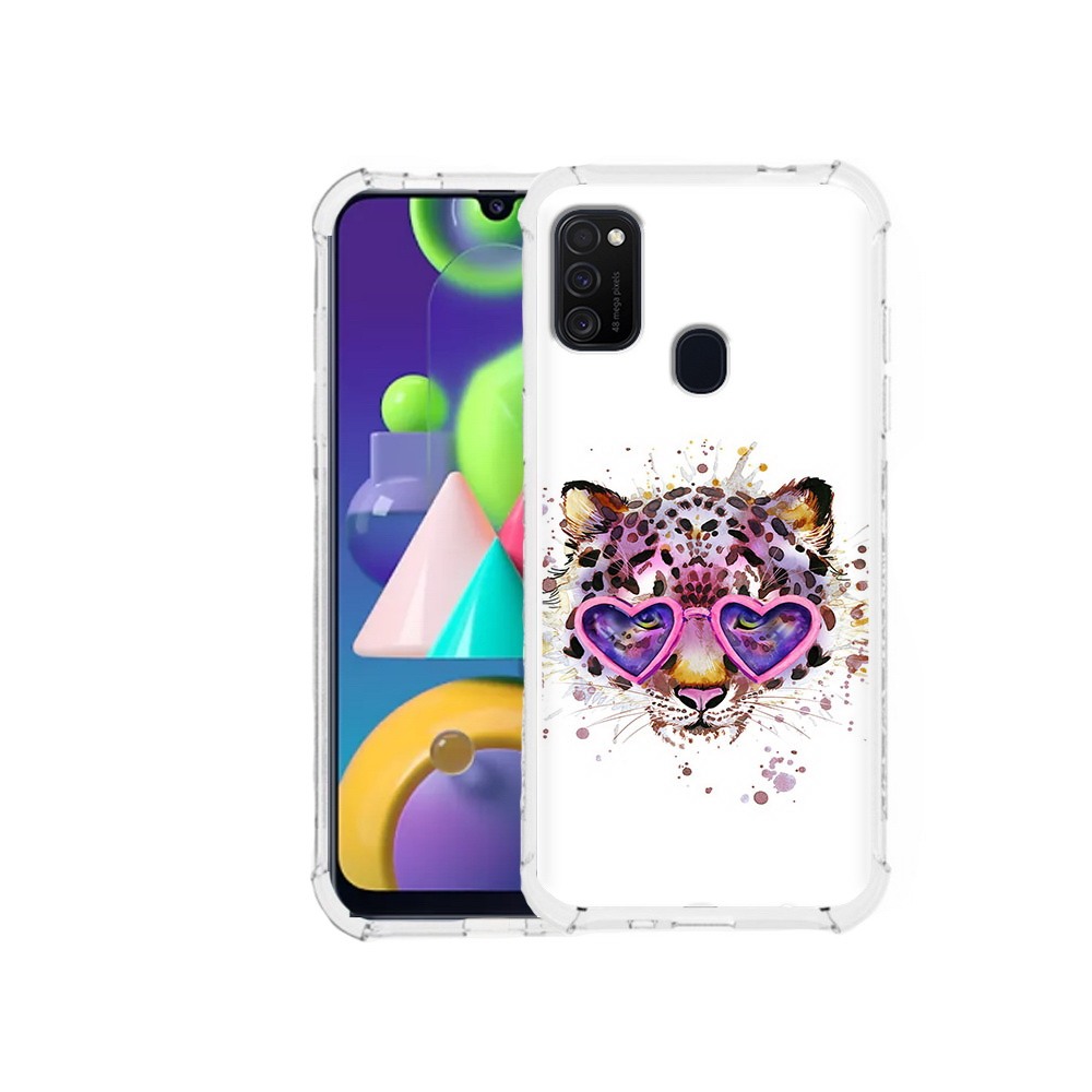 

Чехол MyPads Tocco для Samsung Galaxy M21 модный леопард (PT147110.591.480), Прозрачный, Tocco