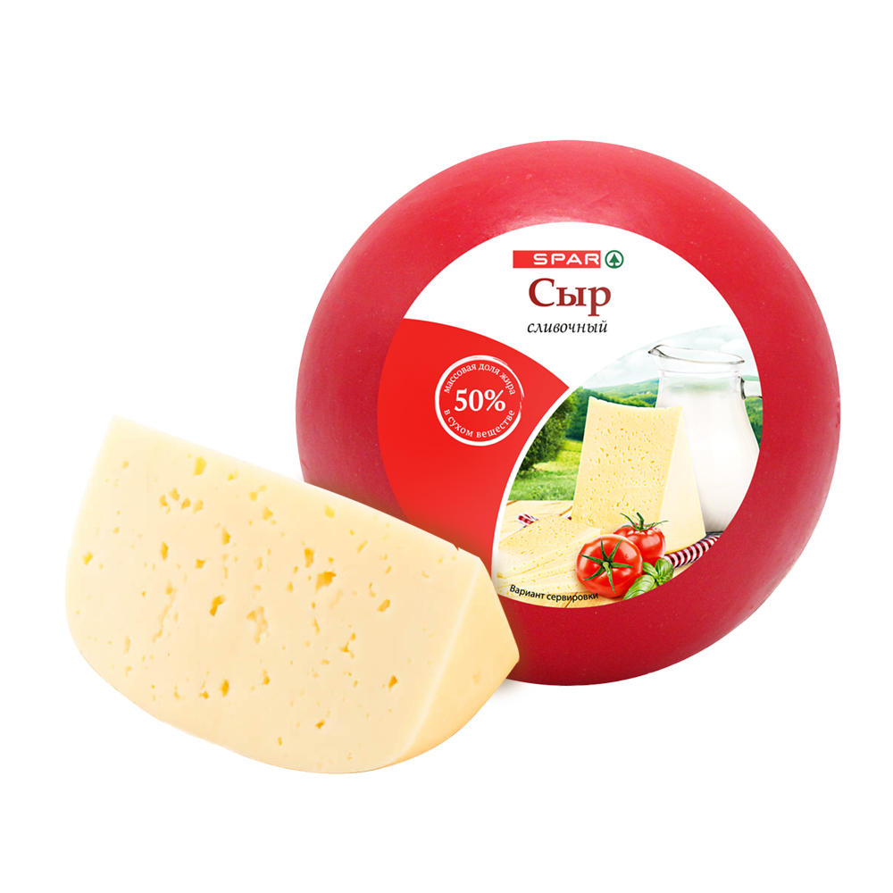 Сыр полутвердый Spar Сливочный 50% 245 г