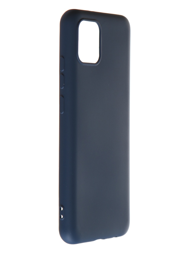 Чехол DF для Samsung Galaxy A03 Silicone Blue sOriginal-34