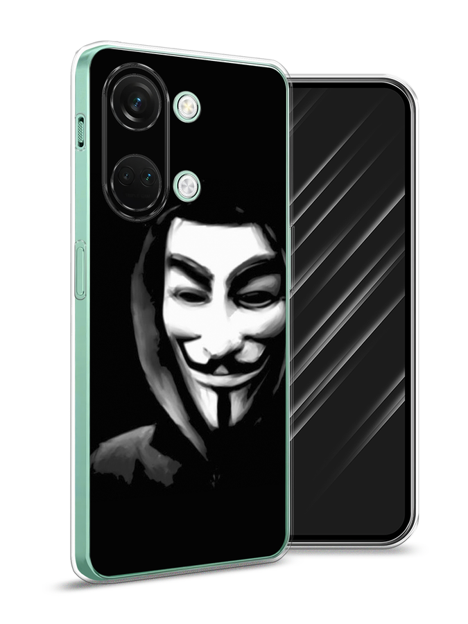 

Чехол Awog на OnePlus Nord 3 "Анонимус", Черный;серый;белый, 154050-5