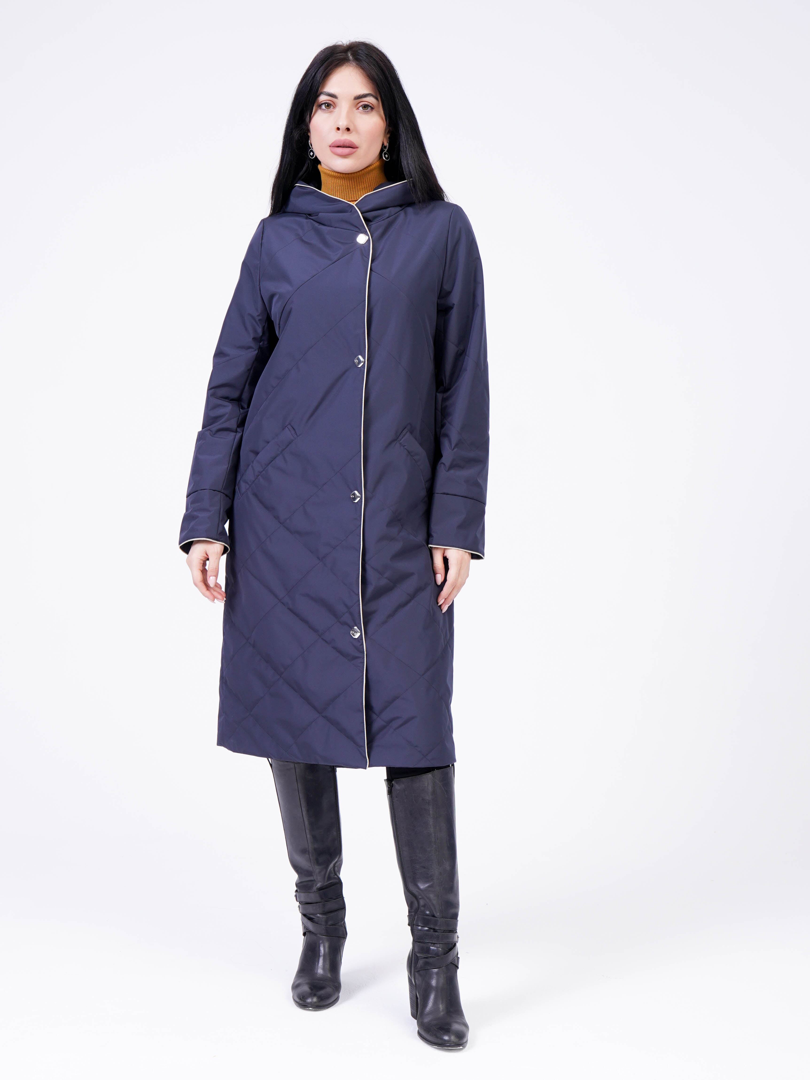 

Пальто женское Maritta 27-3014-10 синее 40 EU, 27-3014-10