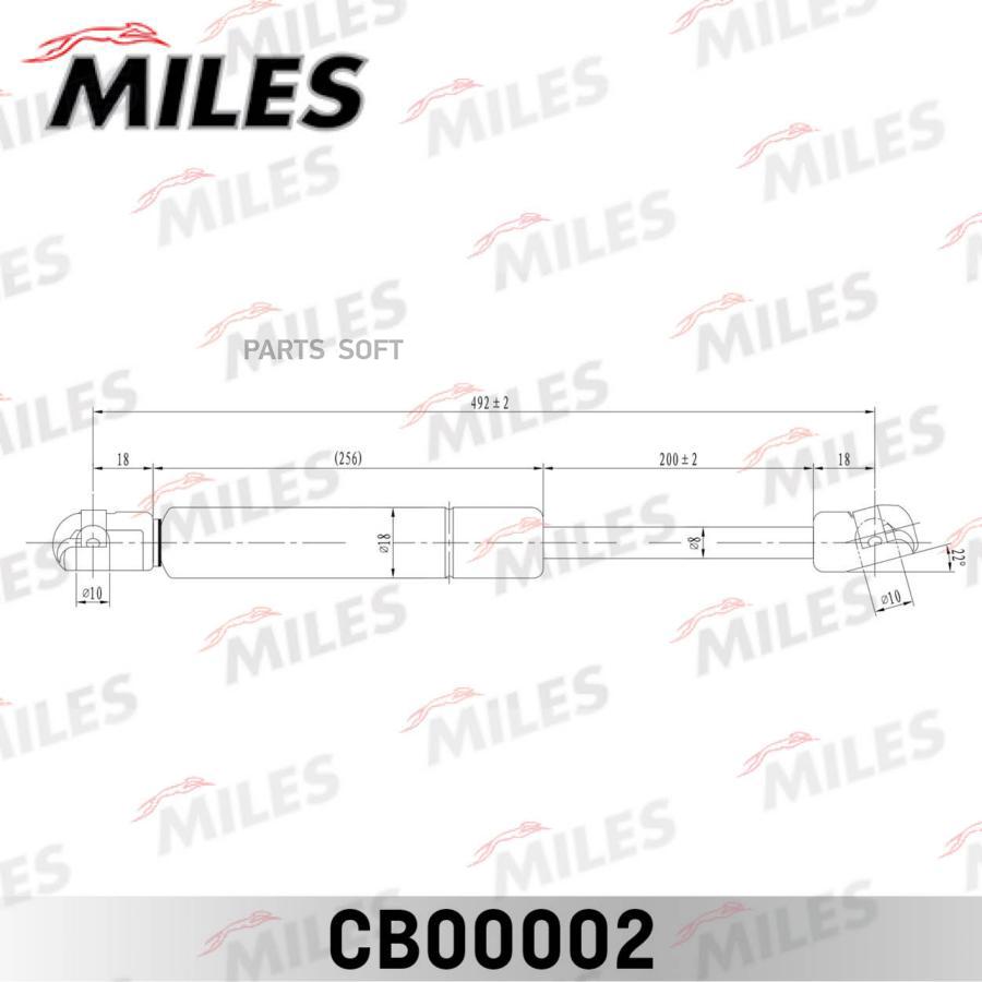 

Упор Газовый Miles Cb00002 Skoda Octavia 96- / Амортизатор Багажника Miles CB00002