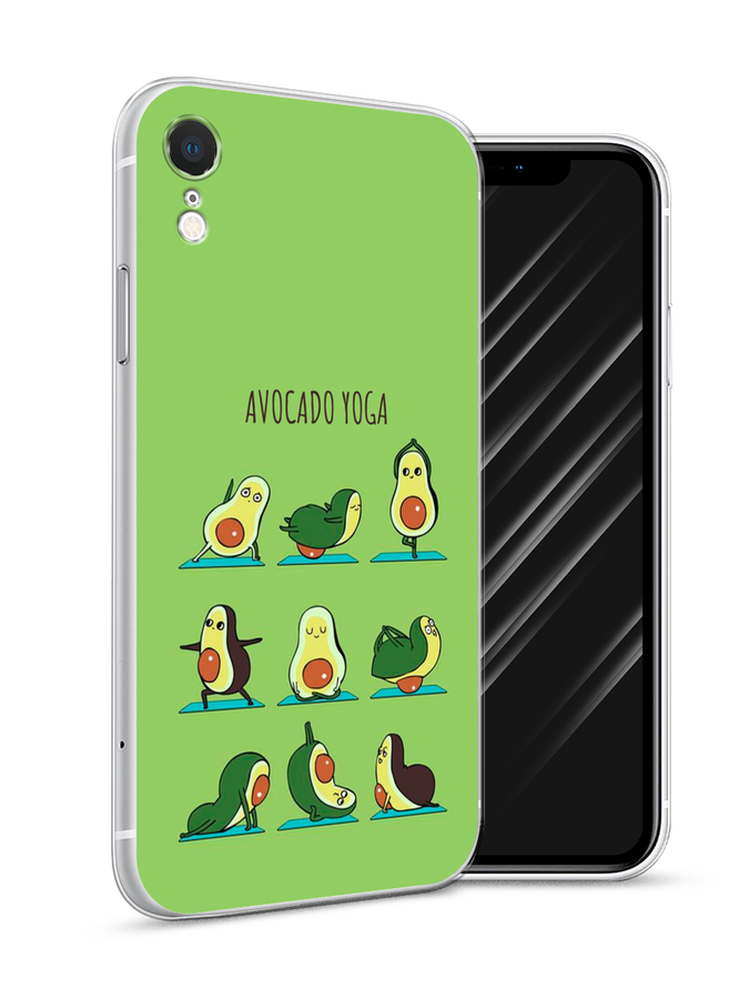 

Чехол Awog на Apple iPhone XR (10R) / Айфон XR (10R) "Авокадо йога", Разноцветный, 12050-10