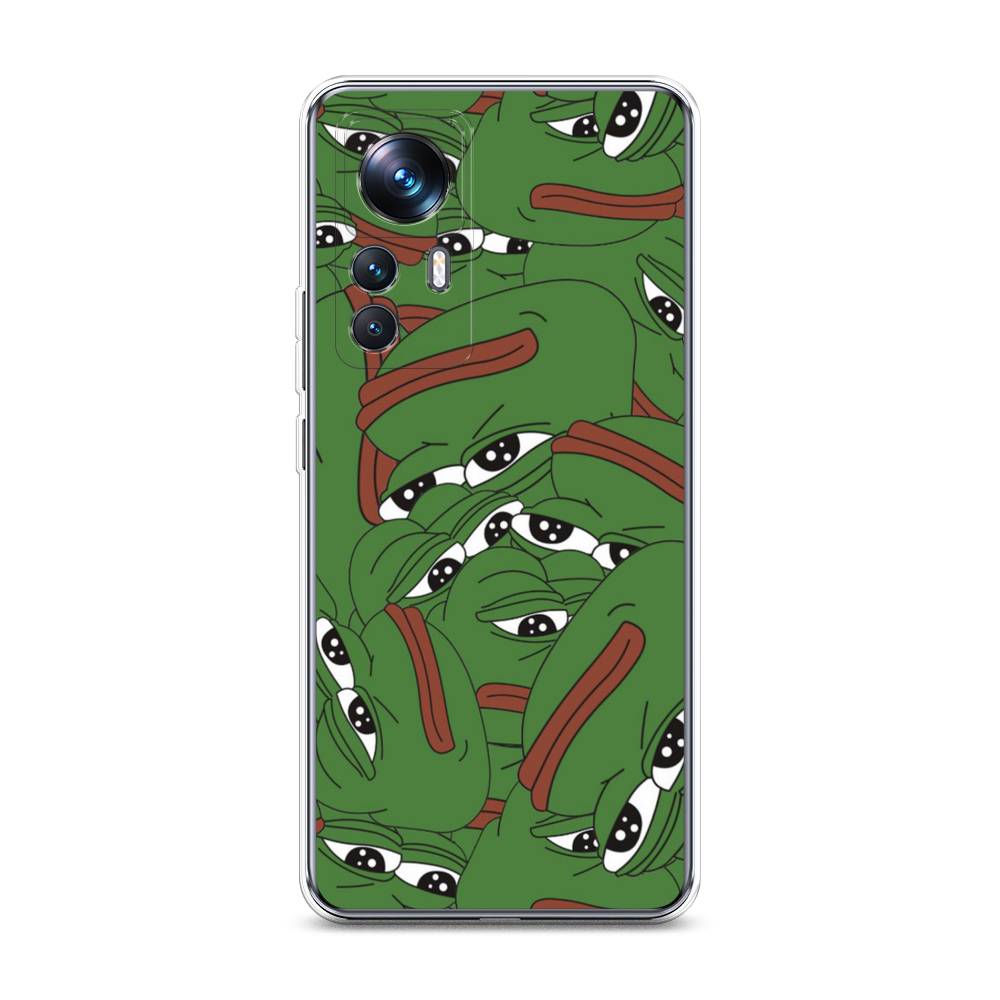 

Чехол Awog на Xiaomi 12T Pro / Сяоми 12T Про "Печальный frog", Зеленый;белый