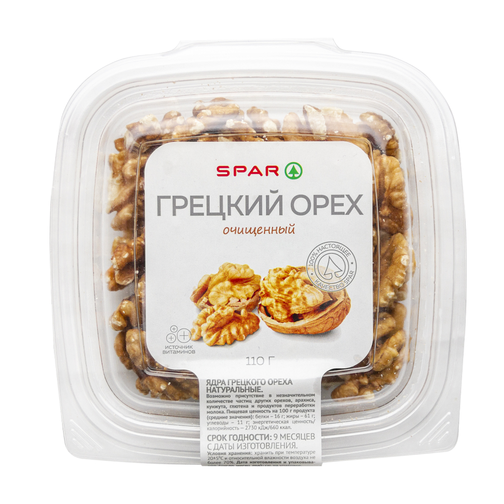 

Грецкий орех Spar очищенный 110 г