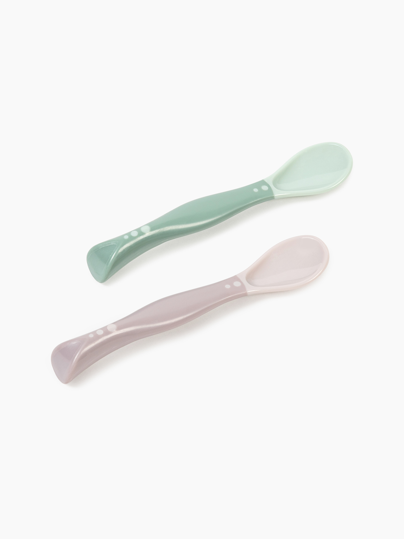 Набор ложек для кормления Happy Baby Flexible Spoons olive&lilac
