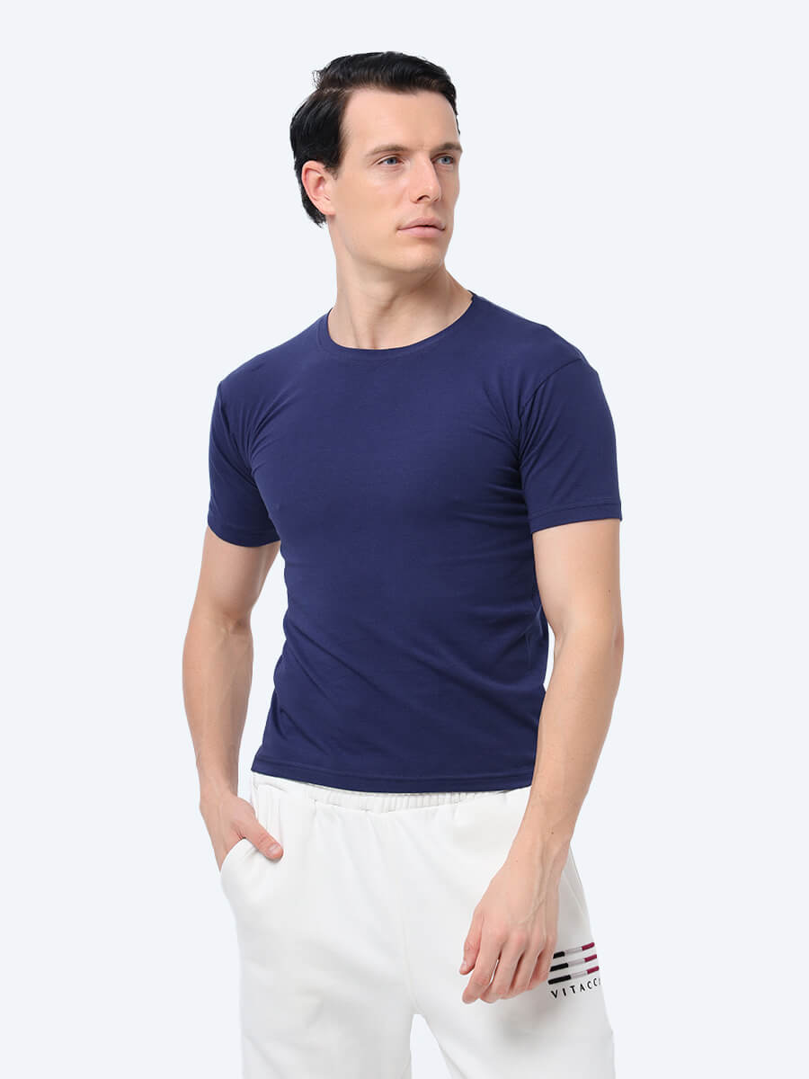 

Футболка мужская Vitacci NT181-05 синяя XS, Синий, NT181-05