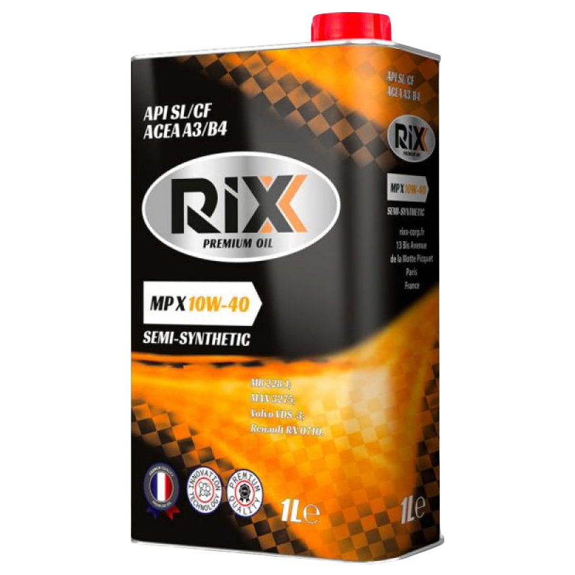 

Полусинтетическое моторное масло RIXX MP X 10W-40 SL/CF A3/B4 1 л