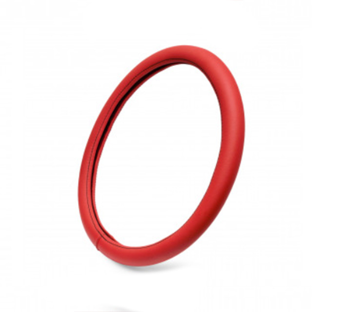 фото Чехол руля из искусственной кожи, красный, обхват 9.5 см, размер 37 - 39 см patron pcc2106